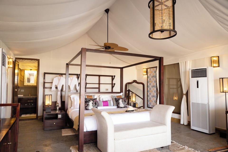 Luxury Tent | Egyptian cotton sheets, premium bedding, down comforters, minibar
