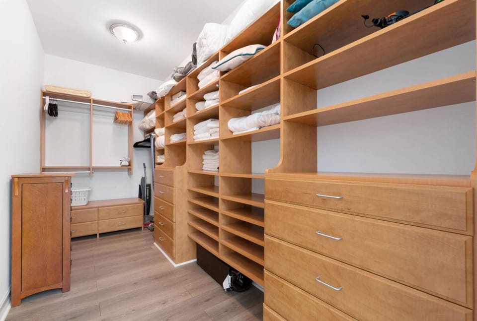 The primary walk-in closet