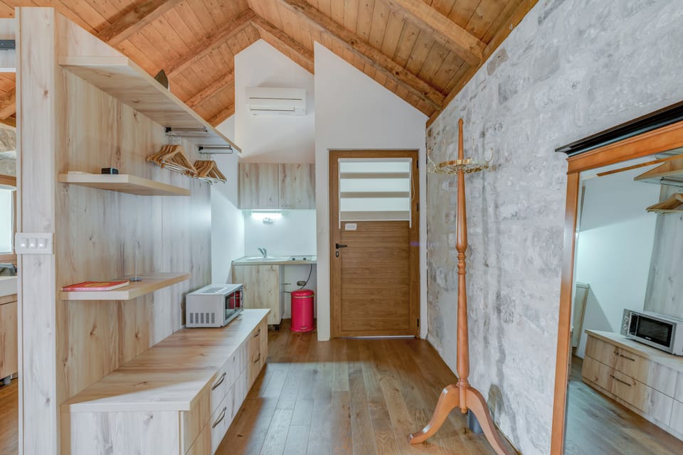 Deluxe Apartment | Private kitchen | Mini-fridge, microwave, stovetop, coffee/tea maker