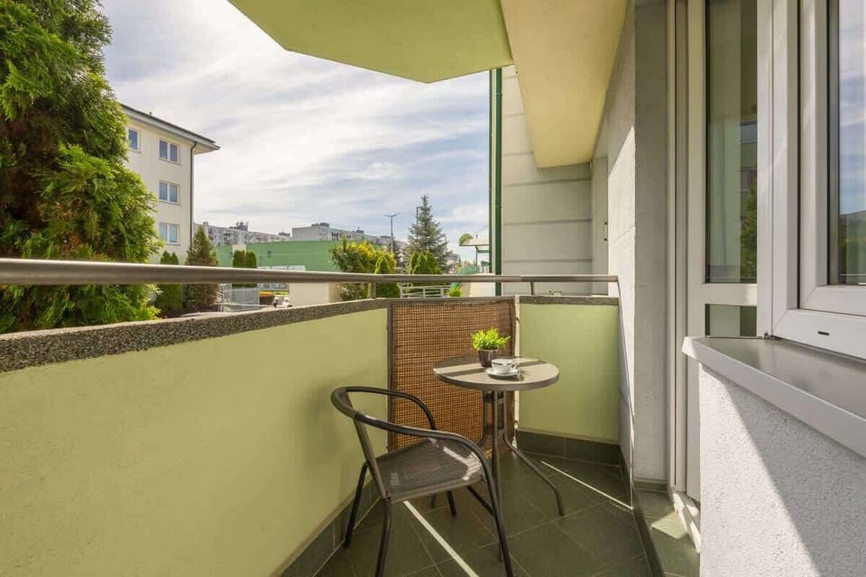 Furnished balcony.