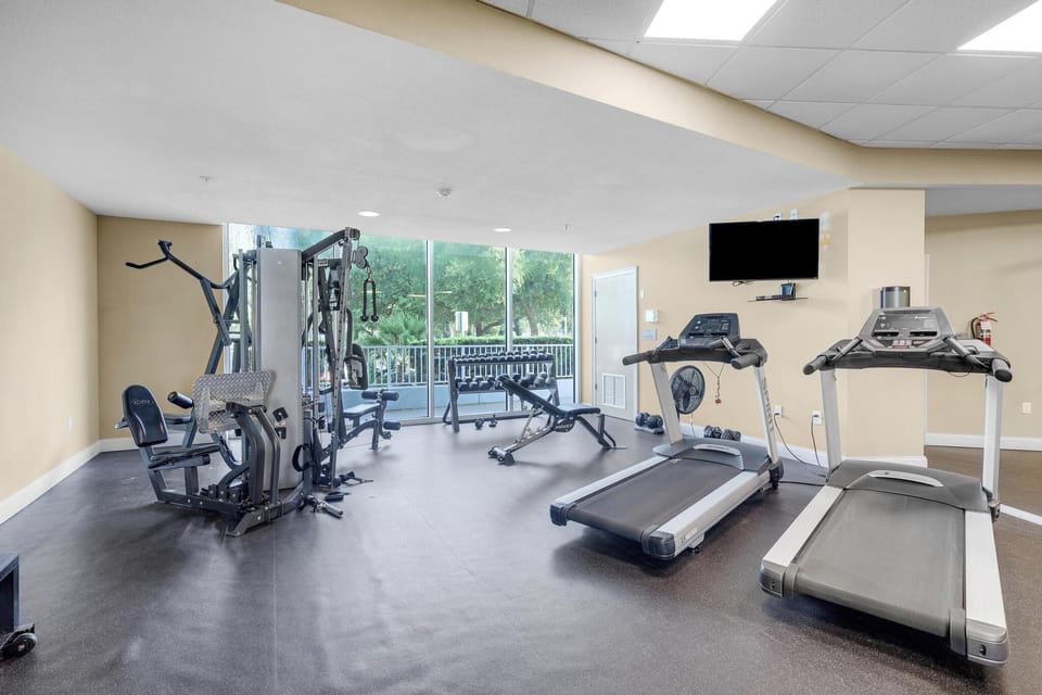 Fitness Room - A fitness room is featured on site and offers plenty of equipment for a great workout.