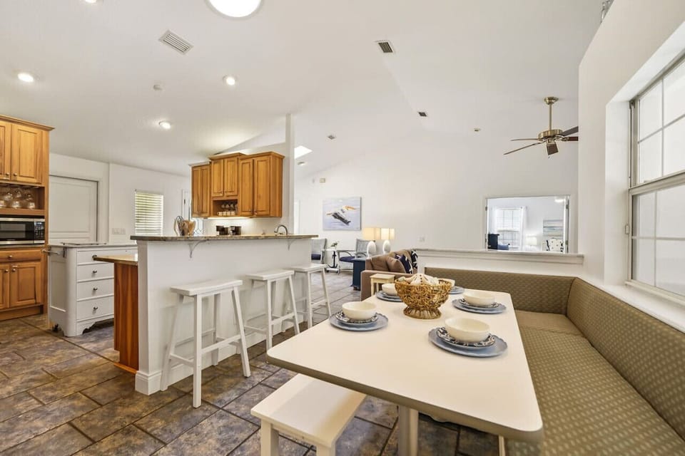 Our dining room sets the stage for delicious gatherings and lively conversations