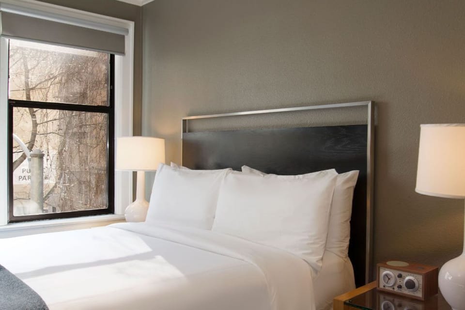 Soft lighting and crisp linens for a peaceful retreat