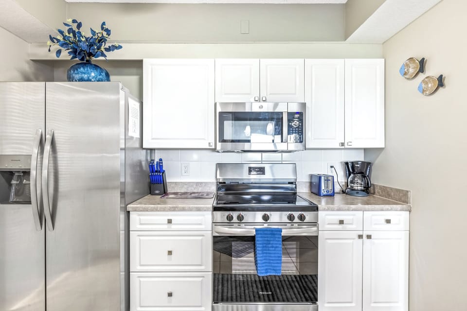 Fully equipped kitchen for all your cooking needs.