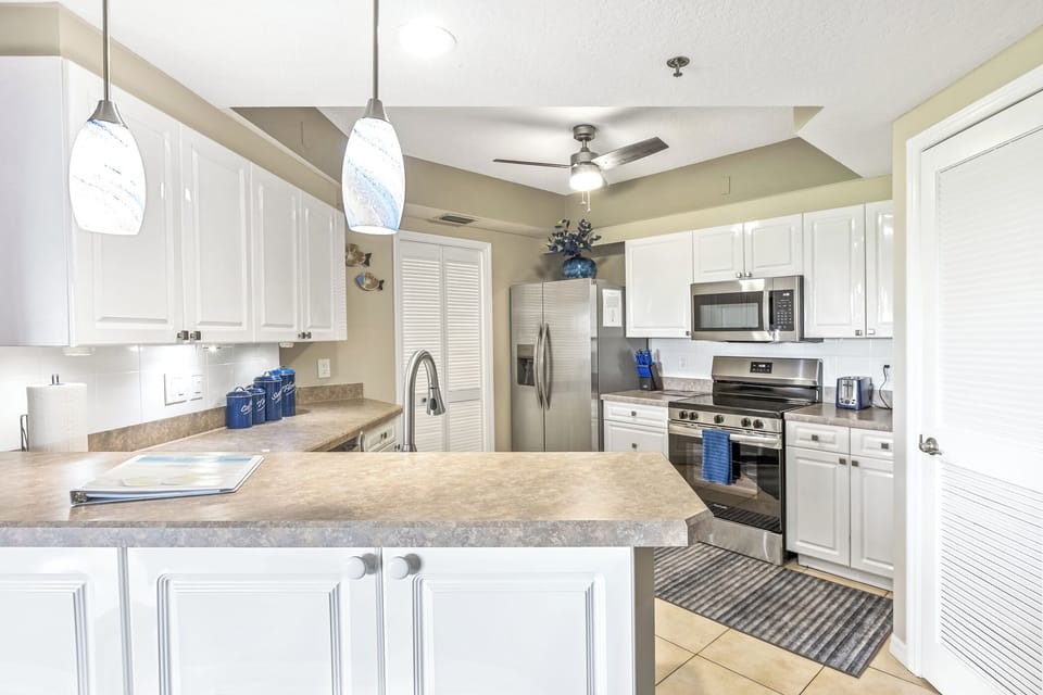 Fully equipped kitchen for all your cooking needs.