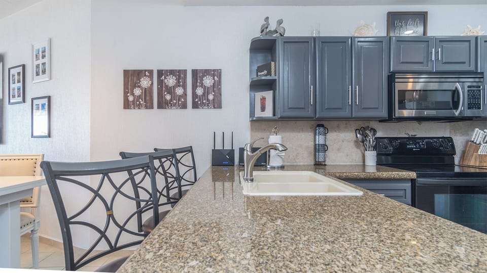 Kitchen counter.