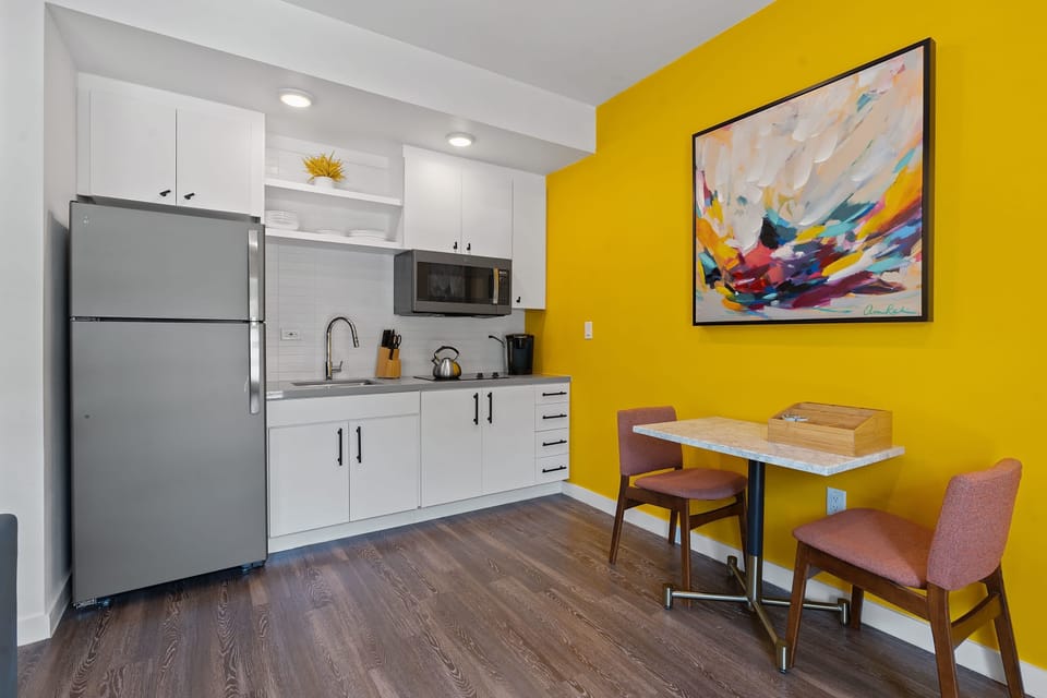 Dining area and kitchenette