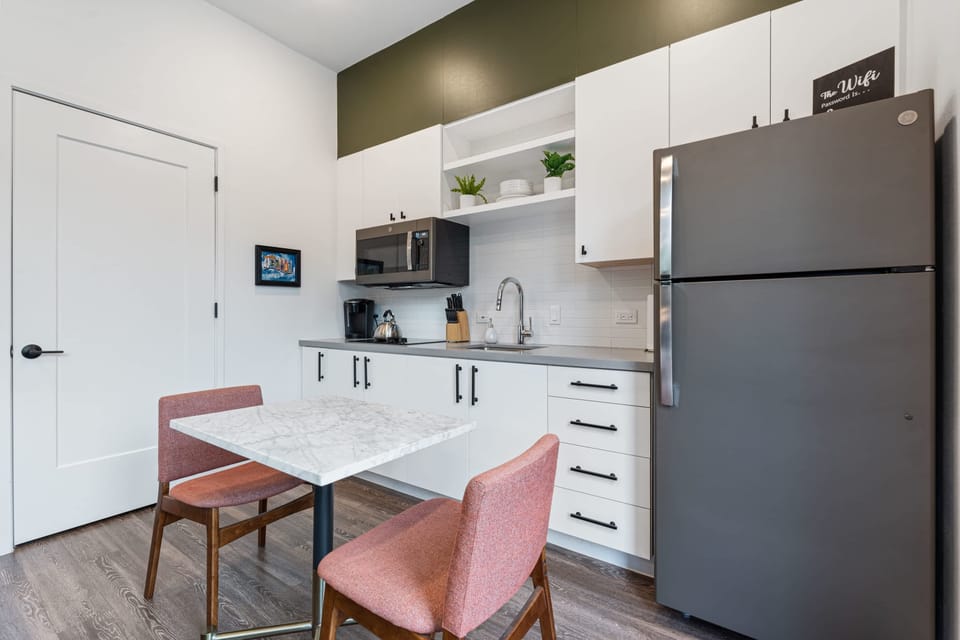 Dining area and kitchenette