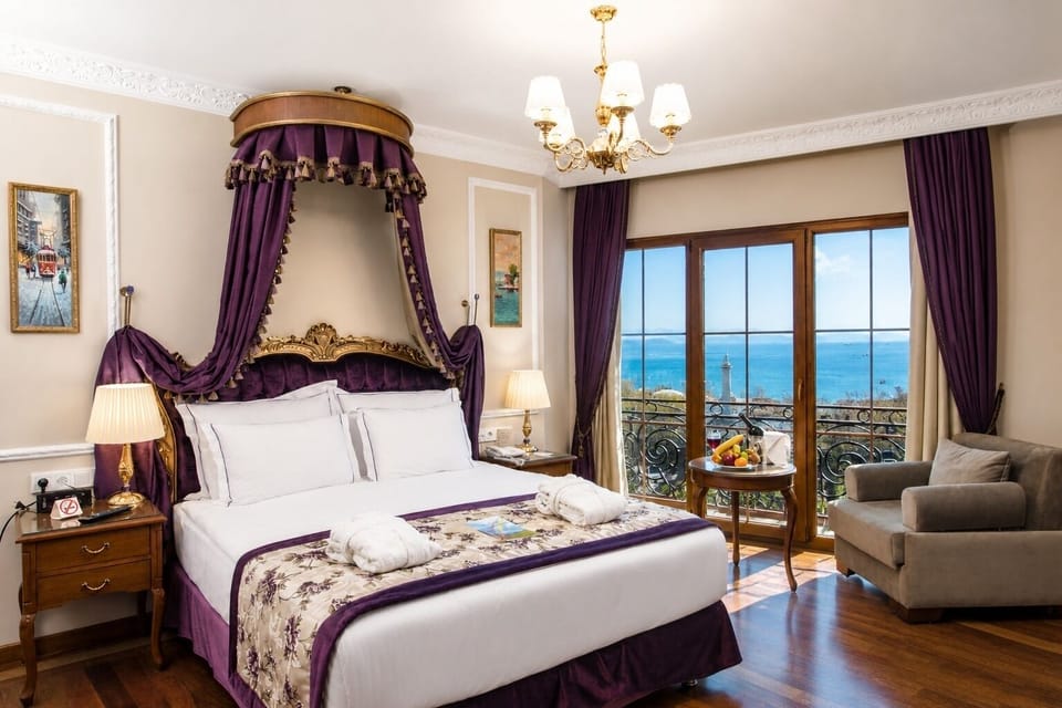 Deluxe Suite, Sea View and Bucoleon Palace View | Premium bedding, Select Comfort beds, minibar, in-room safe