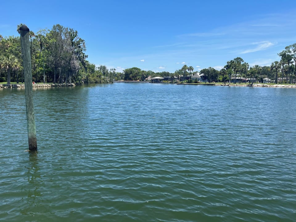 View from the community dock. The Plantation is just to the right