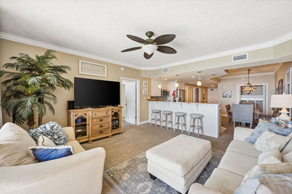Gulf front living room
