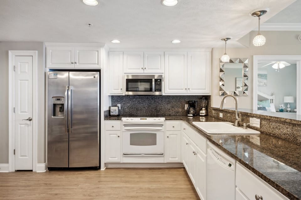 Fully stocked kitchen