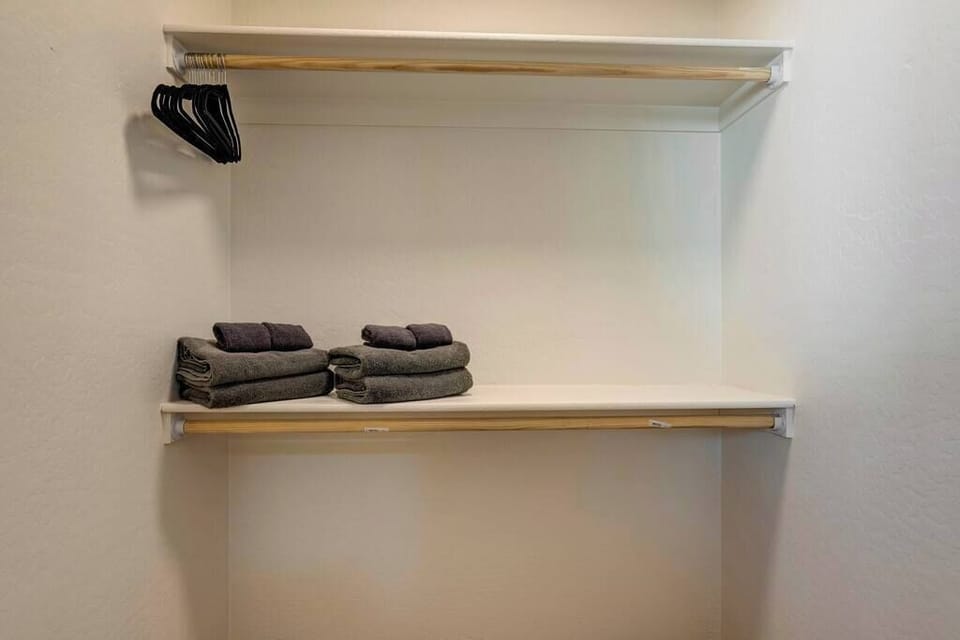 So much closet space for all your clothes and shoes.