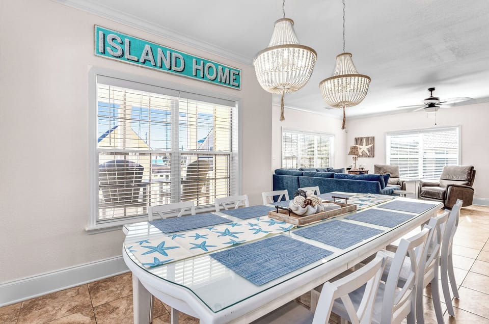 Dining table seats 8