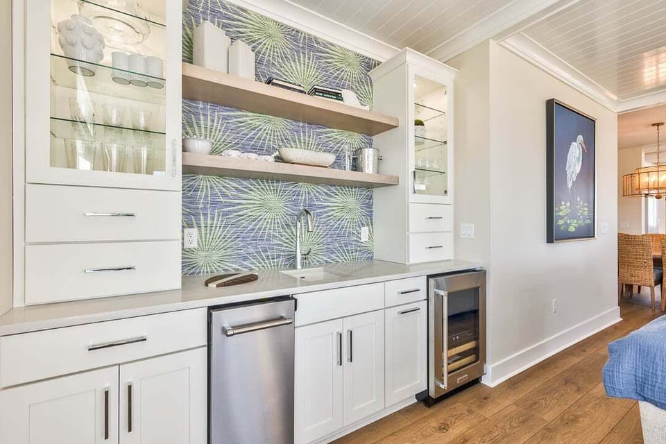 Top-Level Living Room with Wet Bar