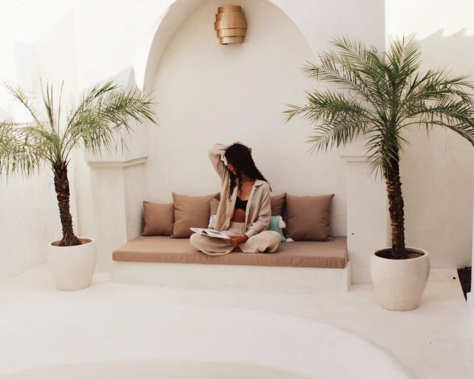 Comfortable outdoor nook ideal for leisure and quiet moments