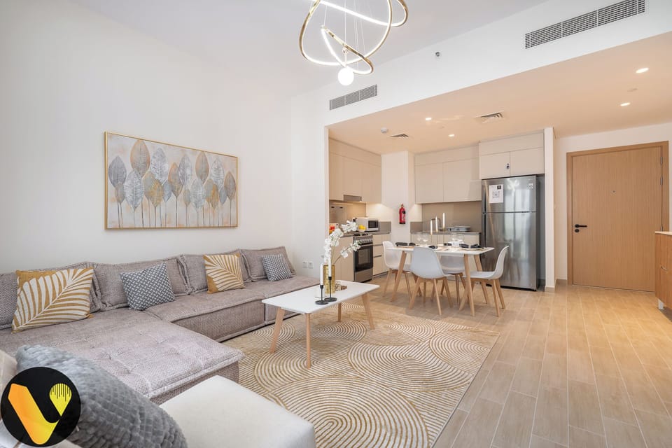 Luxury Apartment | Living area | 65-inch Smart TV with cable channels