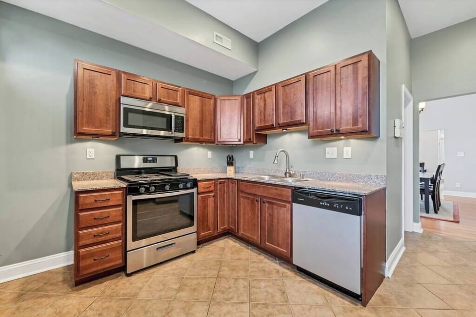 Fully stocked kitchen
