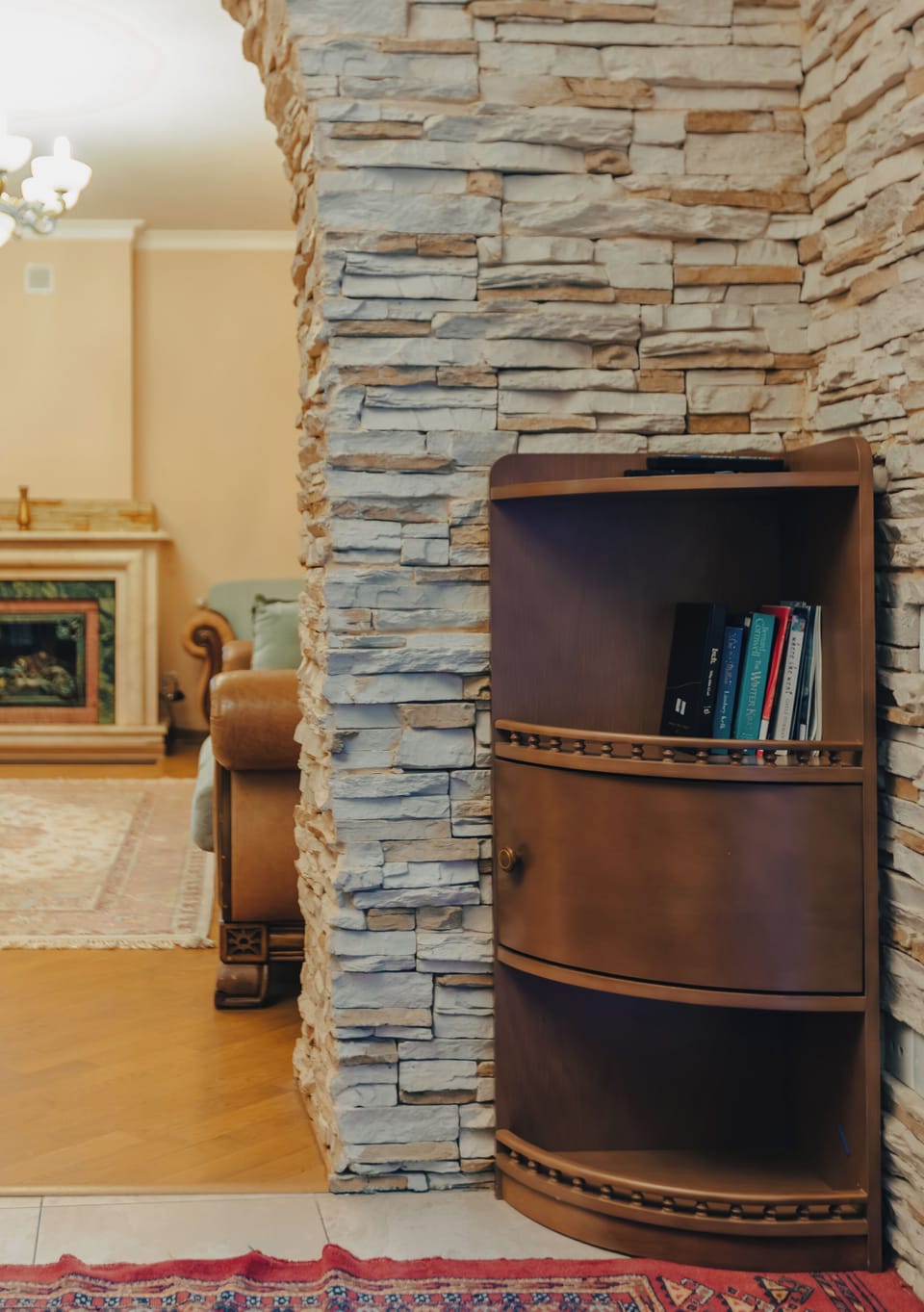 Villa, 3 Bedrooms | Living area | Fireplace, printers