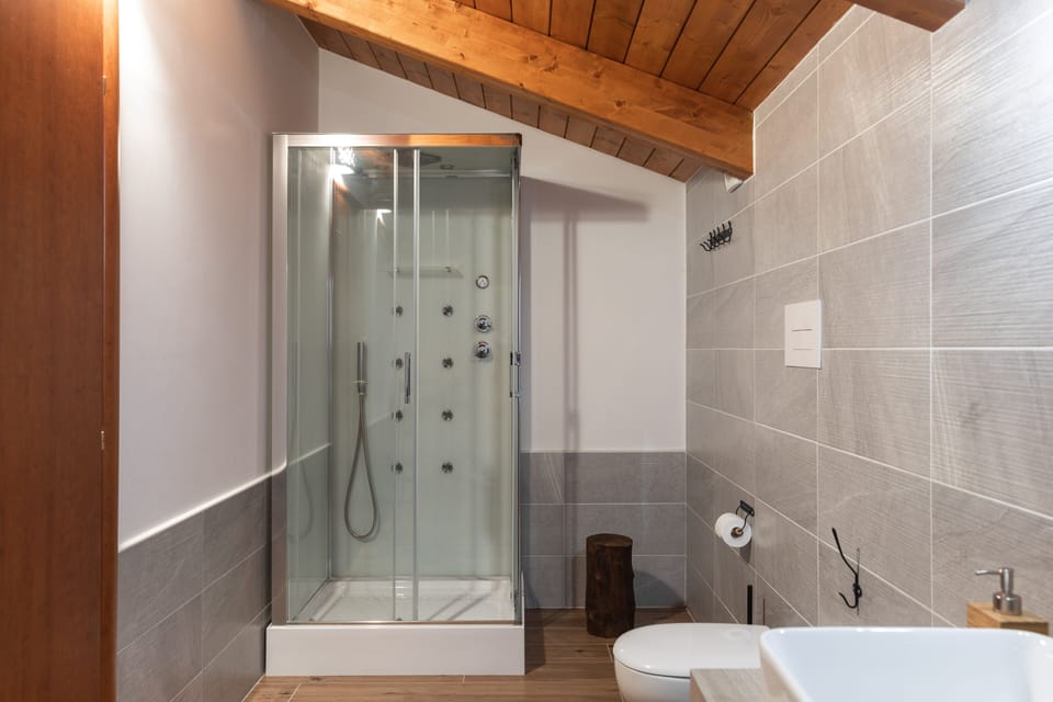 Exclusive Room, 1 Bedroom, Ensuite, Pool View | Bathroom | Shower, hydromassage showerhead, free toiletries, hair dryer