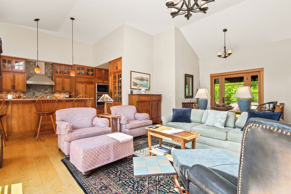 Open living room leading into kitchen