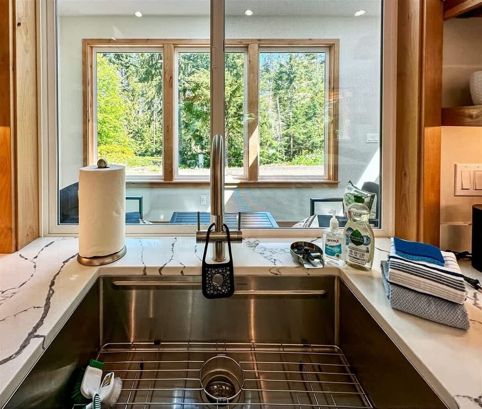 Kitchen sink with a view