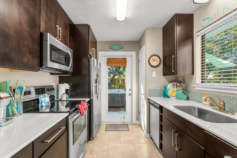 Kitchen - Kitchen is equipped with Stainless steel appliances,dishware and small appliances include coffee maker and Keurig