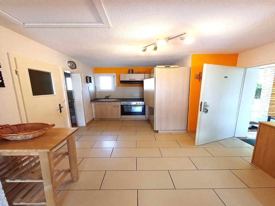 Apartment | Private kitchen | Electric kettle, highchair