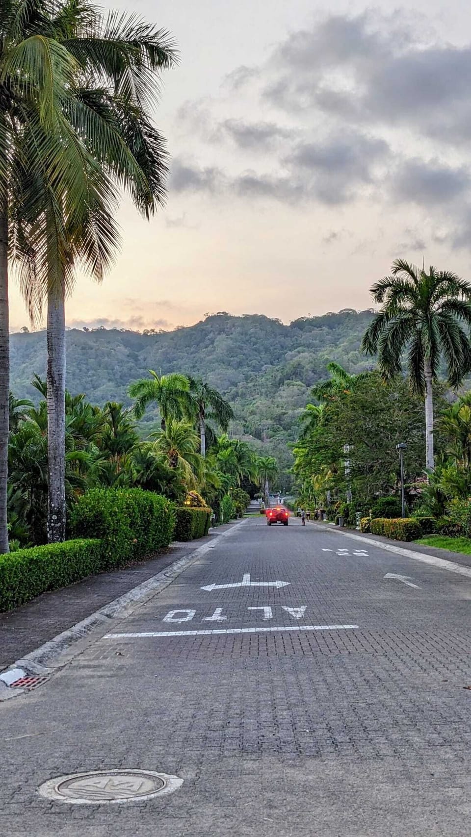 Our street looking towards the mountains.