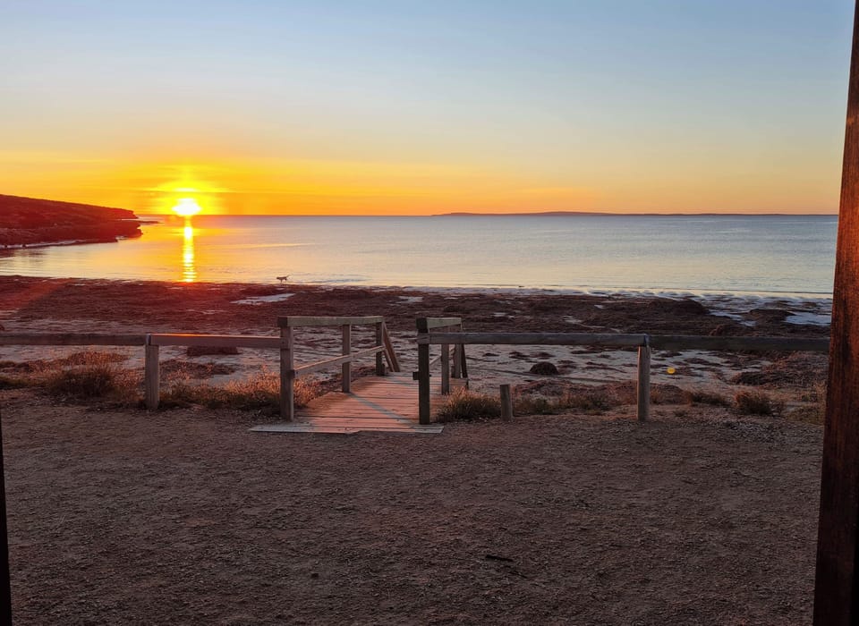 Sunset at the boat ramp