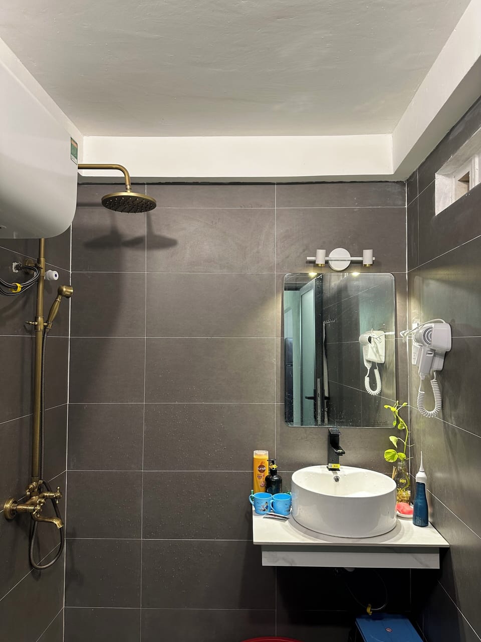 Free toiletries, hair dryer