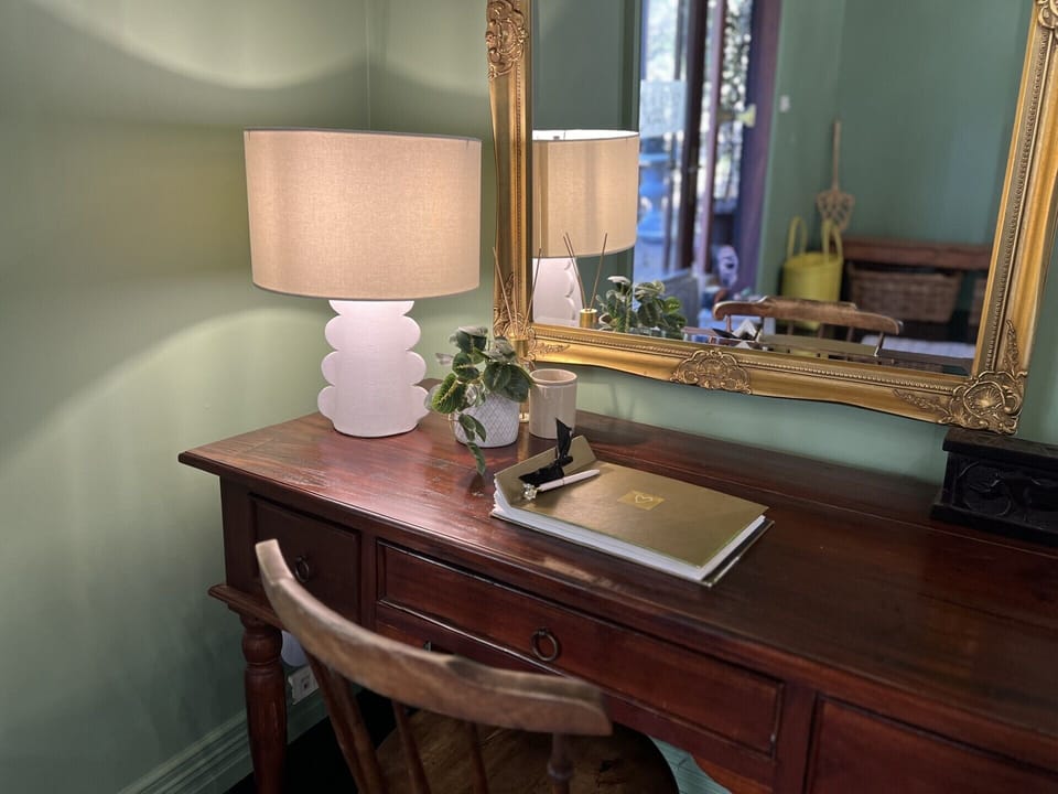Work space in the living room, fast speed wifi complimentary