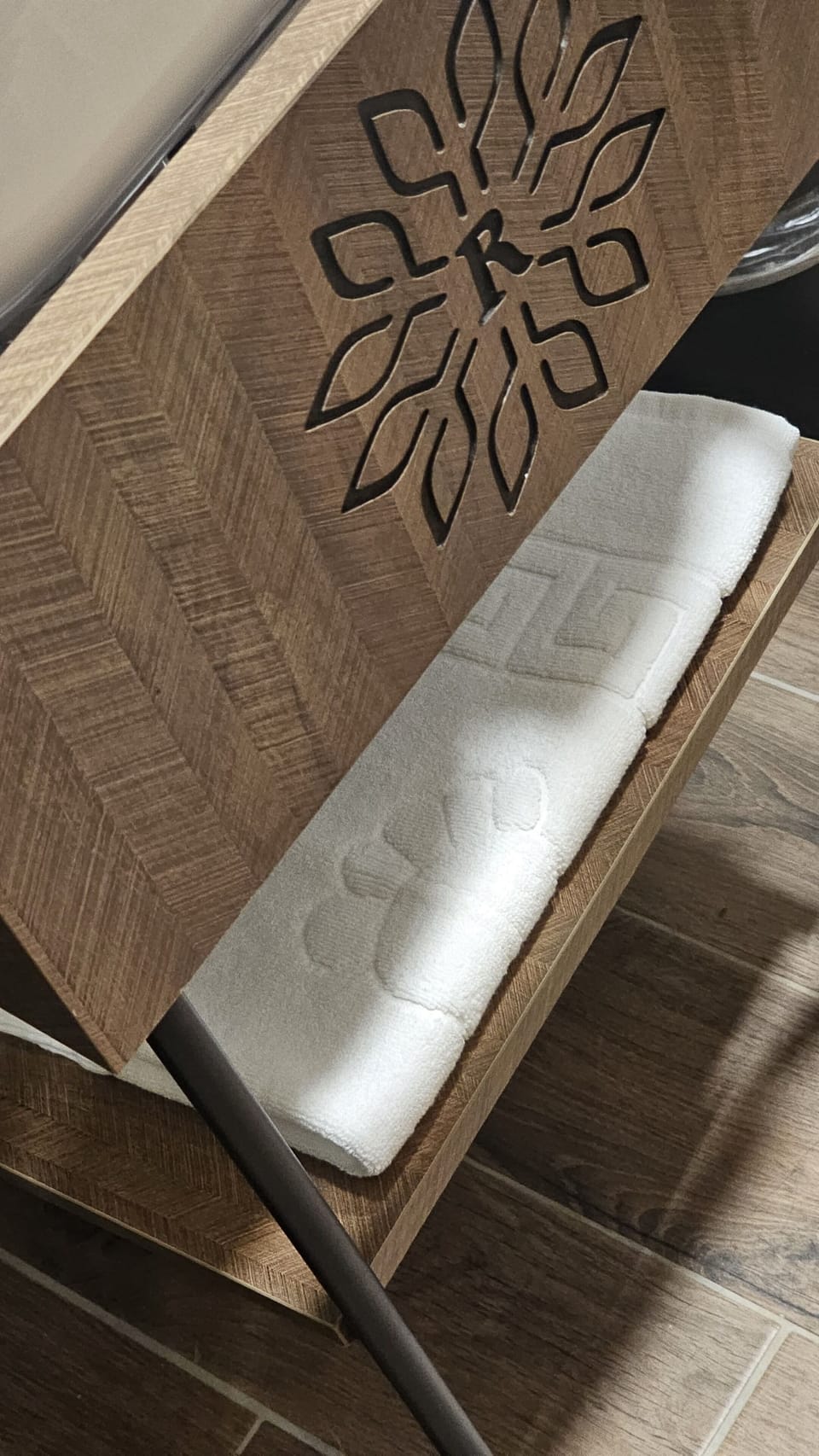 Shower, hair dryer, slippers, towels