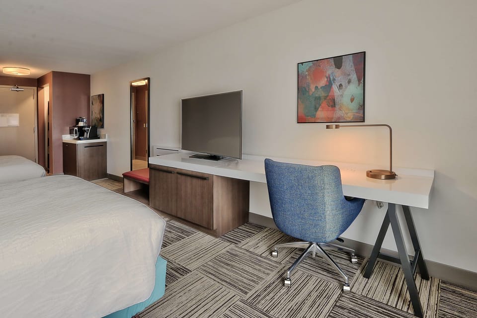 Room, 2 Queen Beds | Down comforters, desk, laptop workspace, iron/ironing board