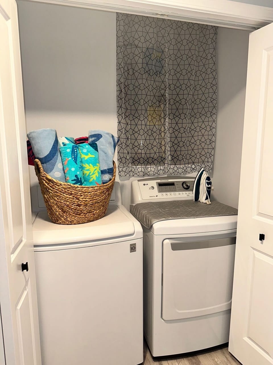 Washer and Dryer with Iron and ironing surface