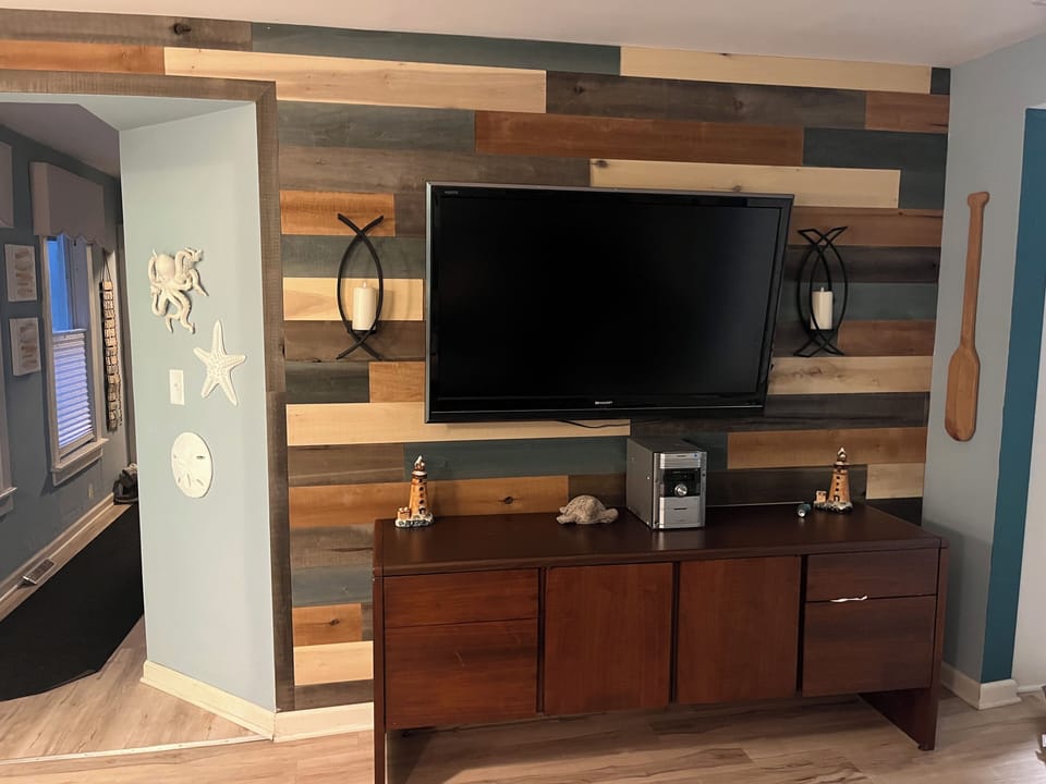 Feature wall in living room