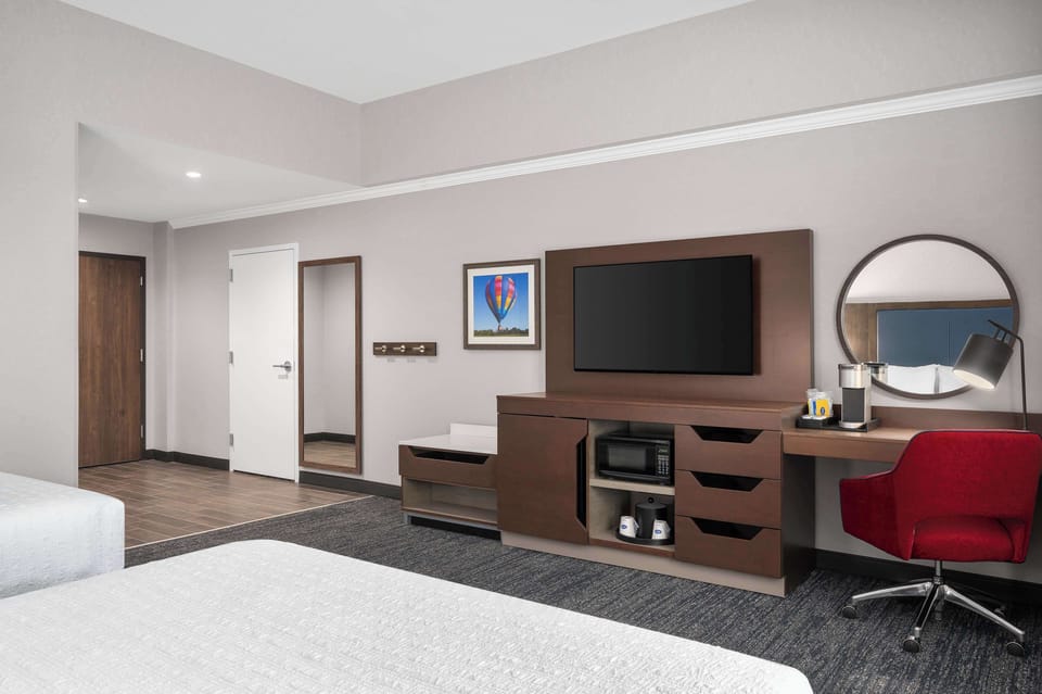 Room, 2 Queen Beds, Refrigerator & Microwave | Iron/ironing board, free WiFi