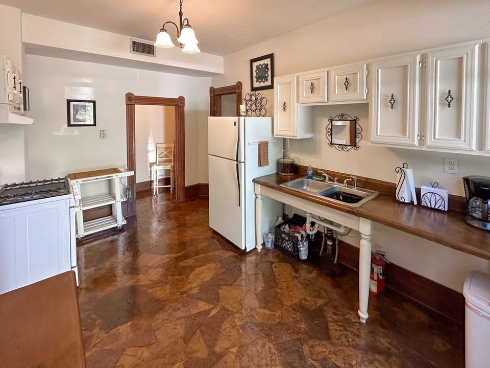 Our quaint and spacious kitchen.