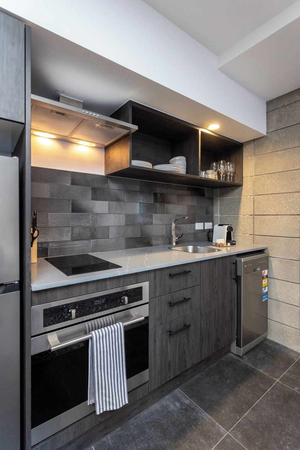 Family Studio | Private kitchen | Espresso maker, coffee/tea maker, mini-fridge, electric kettle