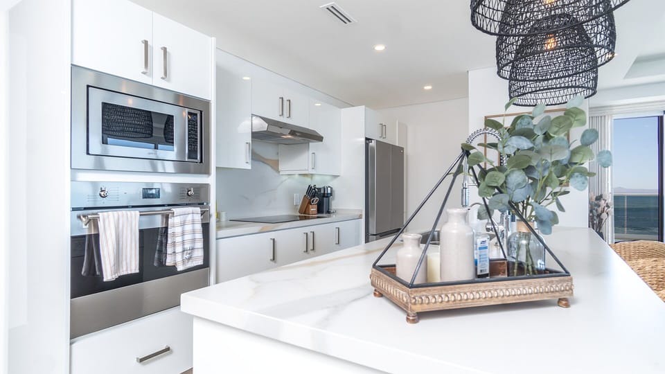 the kitchen