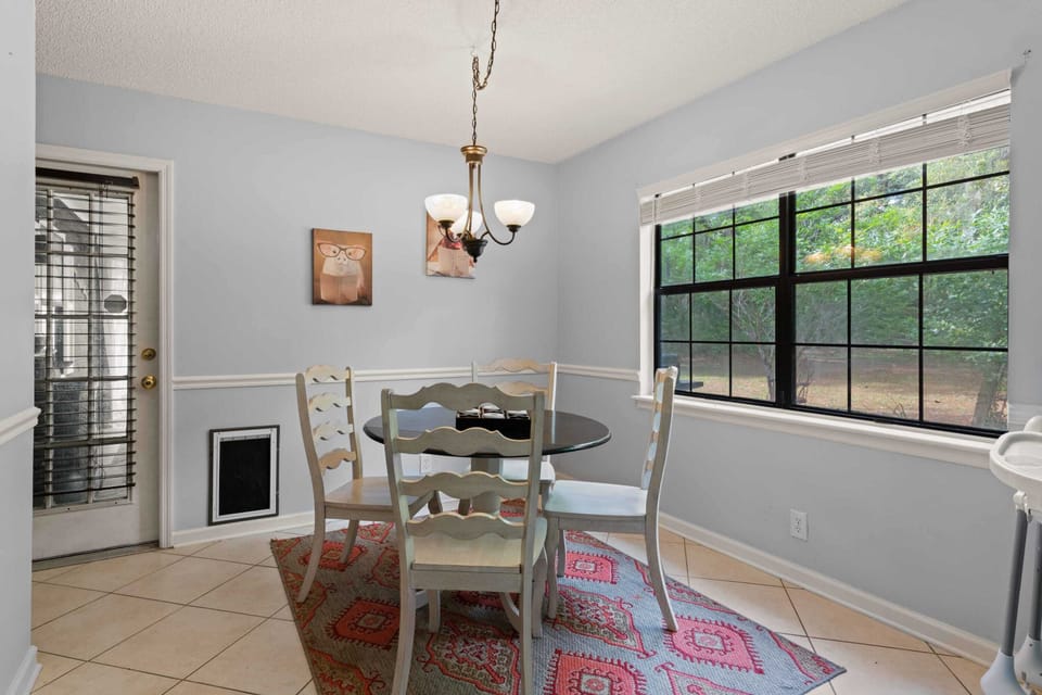 Breakfast nook with a peaceful view