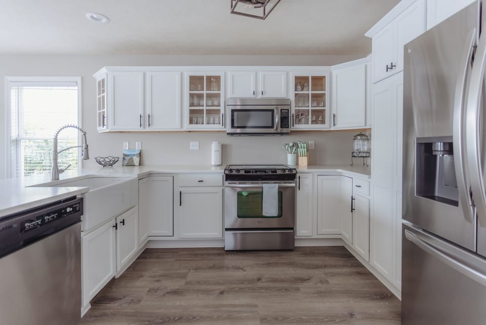 A bright and inviting kitchen, perfect for gathering and making memories!