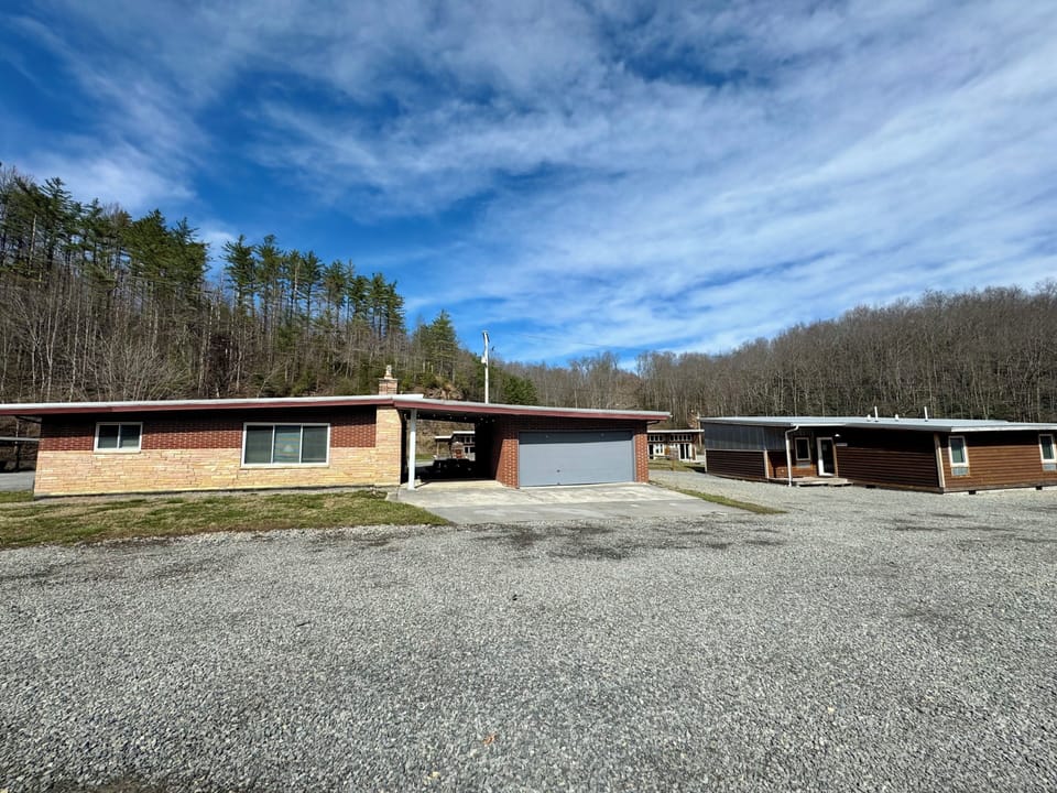 Front entrance with plenty of parking.