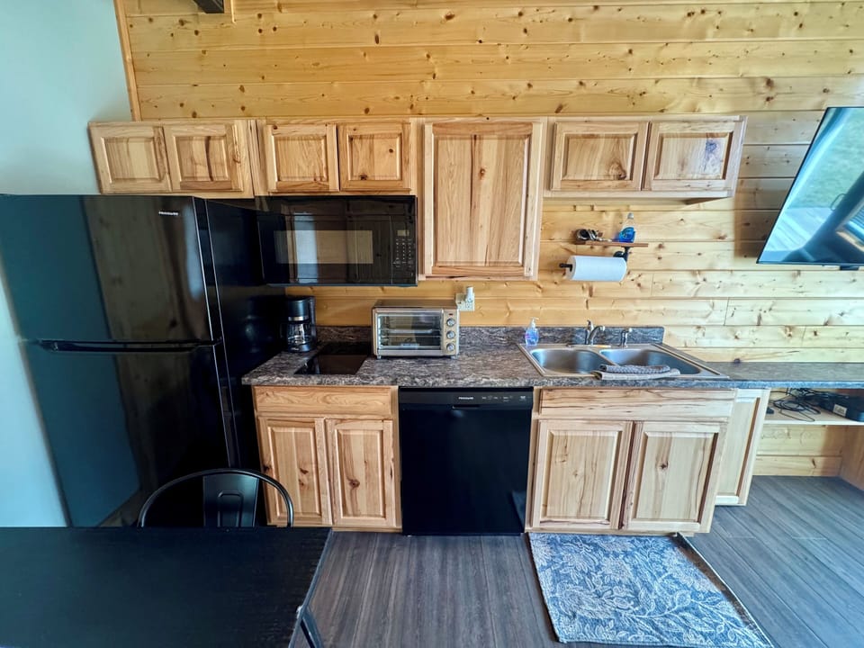 Kitchenette area off of living space.