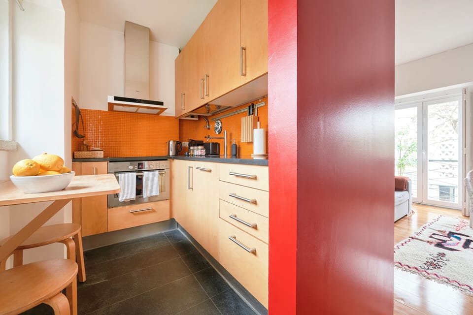 Apartment | Private kitchen | Fridge, microwave, stovetop, electric kettle