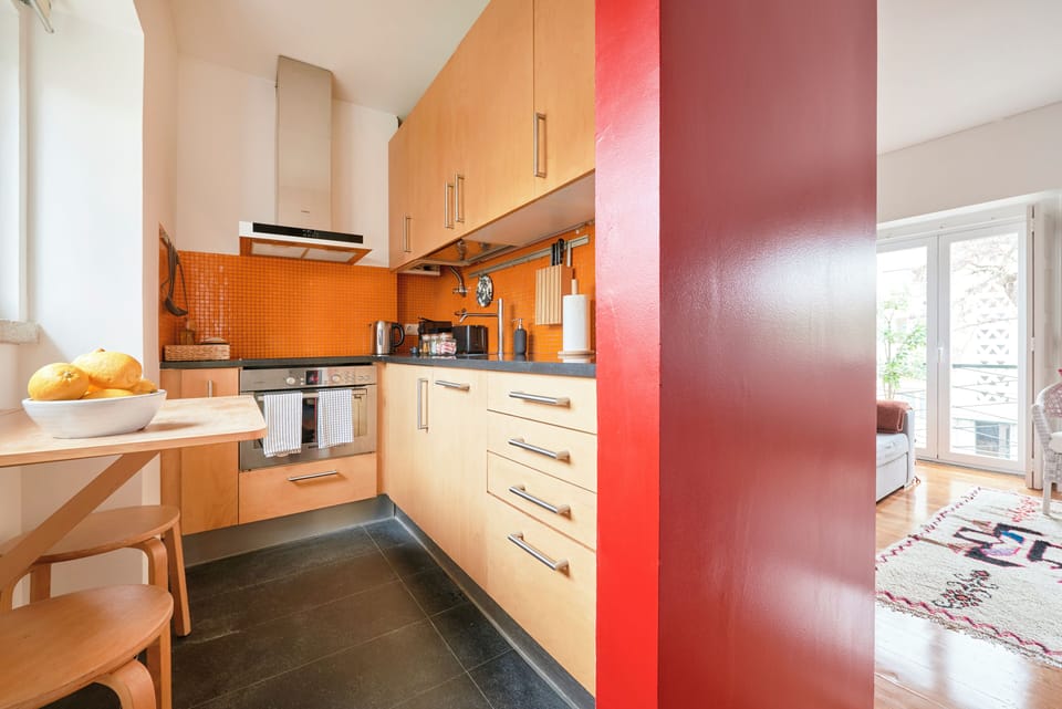 Apartment | Private kitchen | Fridge, microwave, stovetop, electric kettle