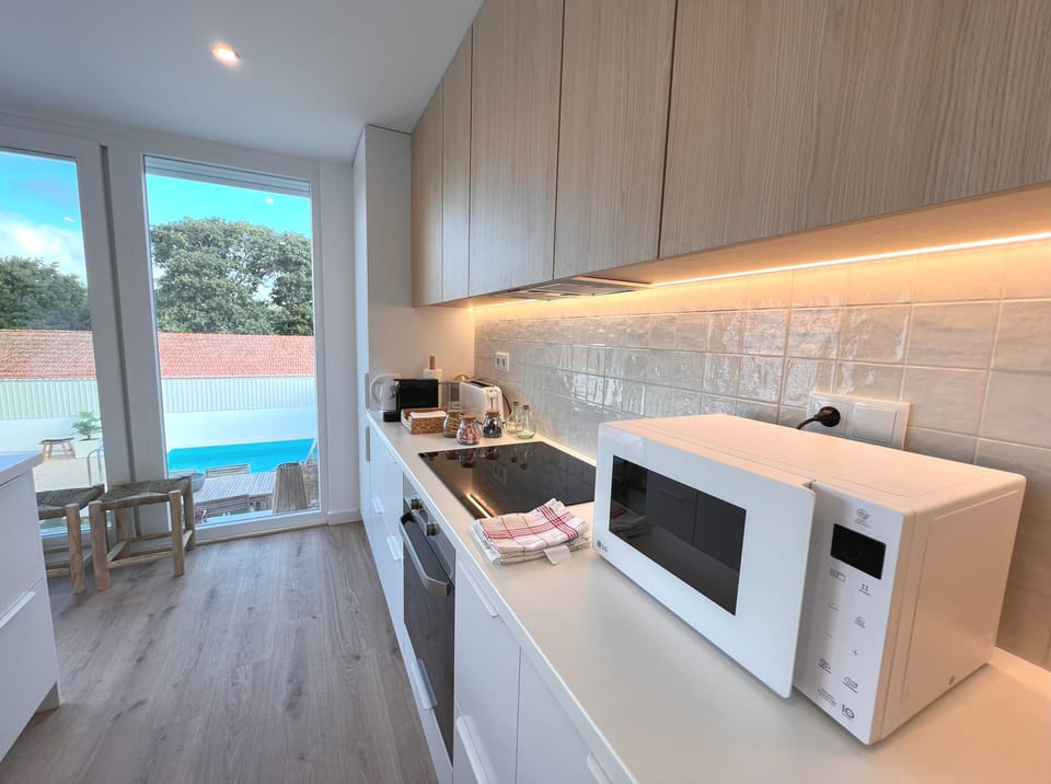 Villa | Private kitchen | Fridge, microwave, stovetop, electric kettle