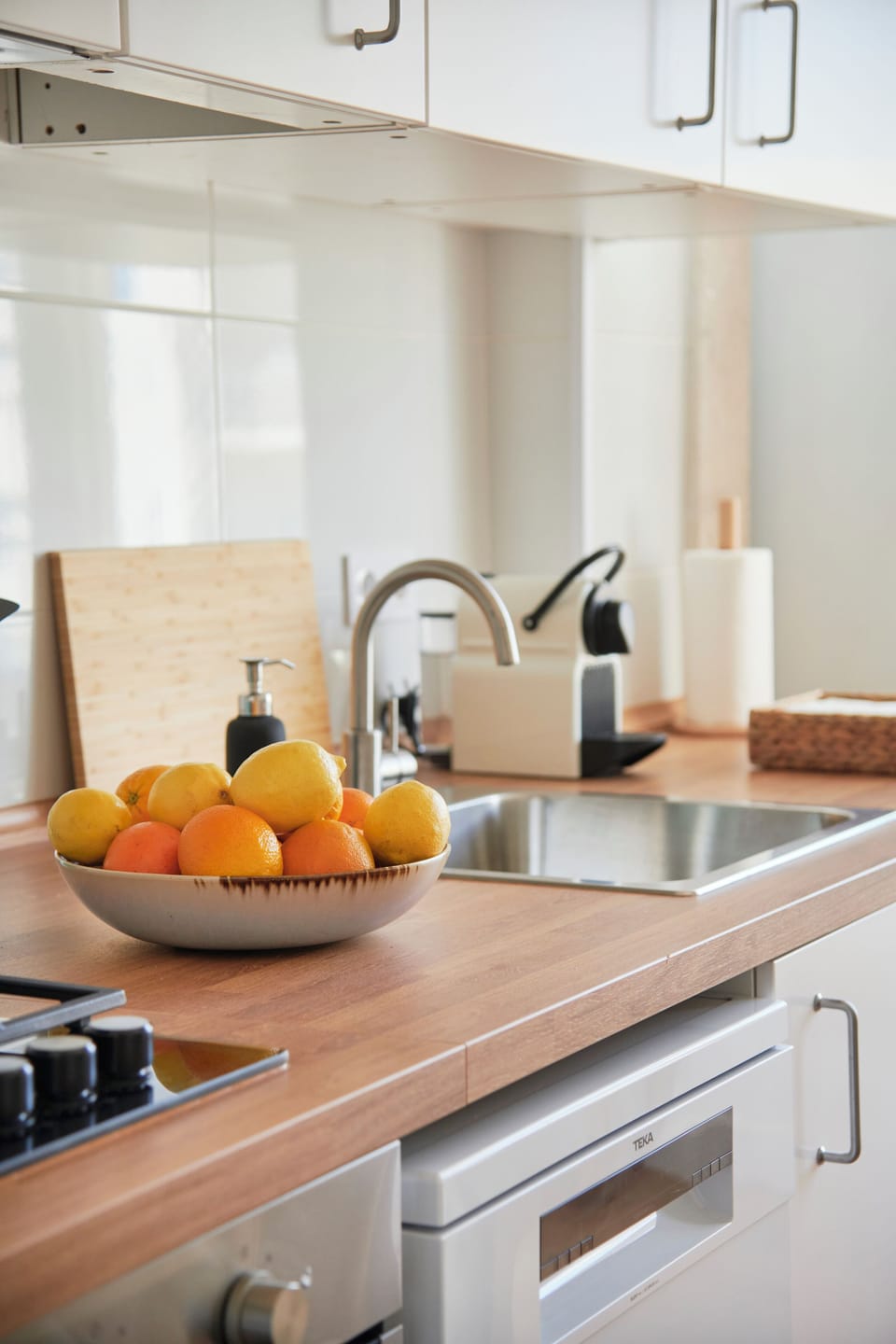 Apartment | Private kitchen | Fridge, microwave, stovetop, electric kettle