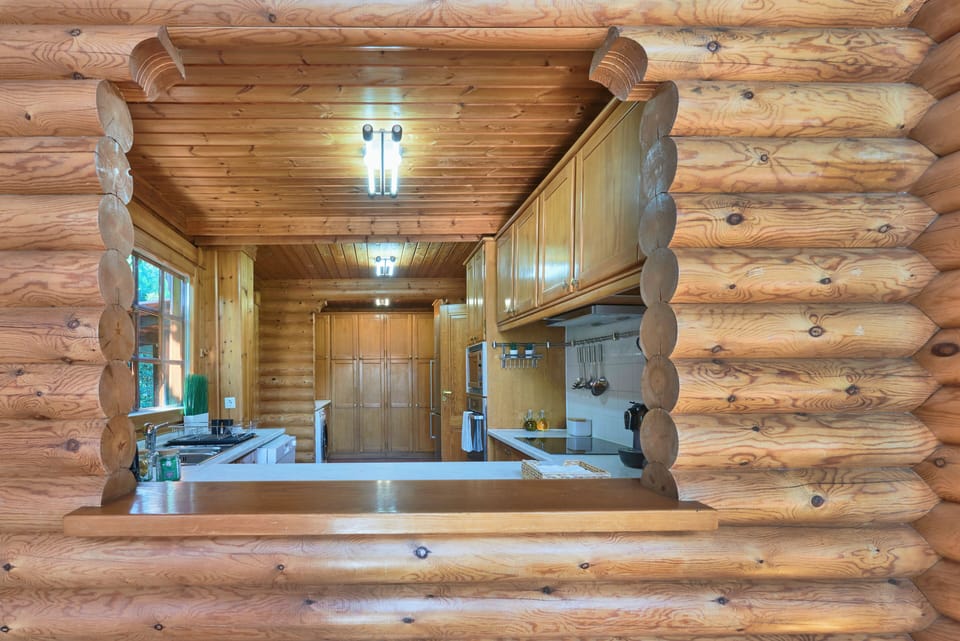 Villa | Private kitchen | Espresso maker, fridge, microwave, stovetop