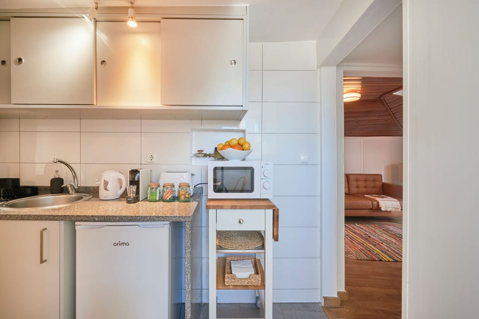 Apartment | Private kitchen | Fridge, microwave, stovetop, espresso maker